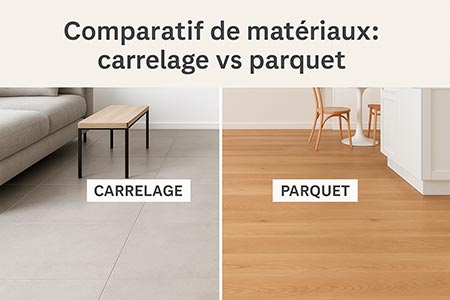 Comparatifs de matériaux carrelage vs parquet